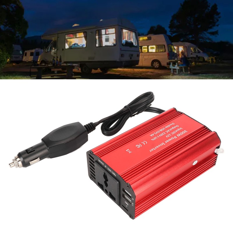 300W Car Power Inverter DC12V to 220V Portable Car Converter