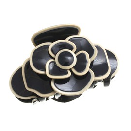 VINGTAINE H7203-IV Camellia Vance Clip, Rose Enamel, Elegant, Gorgeous Flowers, Office Hair Accessory