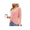 LILBETTER Women's Long Sleeve Loose Criss Cross Twisted Back Pullover