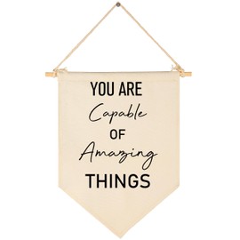 Encourage Banner Wall Decor Gifts for Nursery Classroom Playroom Bedroom Front Door-Growth Mindset Flag,Mental Health Flag,Affirmation Educational Flag-Calm Down Corner Wall Sign Decor-Reminder Gift