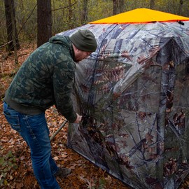 Barronett Blinds® 4-Sided Blaze Orange Safety Cap, for Use with 4-Sided Hunting Blinds, Safety During Hunting, Attaches Quickly and Easily, Blaze Orange, BA706