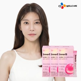 Inner B CJ Innerb Glow Collagen Stick 30 packs, 3 pieces / CJ 이너비 글로우 콜라겐 스틱 30포, 3개