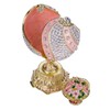 danila-souvenirs Faberge Style Twisted Egg with Basket of Flowers 4.8''