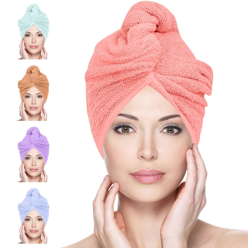 Glamza Microfibre Hair Towel Wrap Super Absorbing Twist Turban Hair