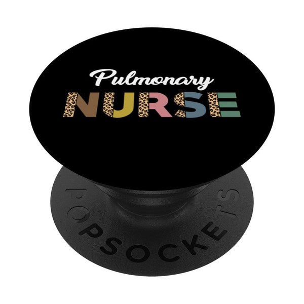 Pulmonary Nurse Leopard Pattern Breathing Treatment Nursing PopSockets Standard PopGrip