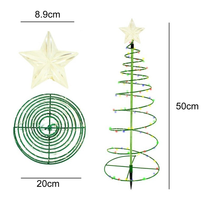 LED Christmas Tree Lights Christmas Tree Spiral String Lamps Xmas