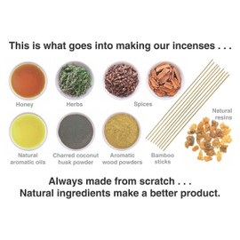 Natural Choice Incense Patchouli Incense Sticks 100 Grams, Low Smoke Traditional Incense Sticks Made from Scratch, Never Dipped