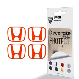 IPG Compatible with Civic Accord CRV VTEC Si Logo Center Cap Overlay Wheel Tire Decals Inner or Outer Stickers (Center Cap:2.25") (4 Units) Personalize Your Vehicle (Inner Logo, Orange)