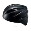 ZETT BHL40R Soft Baseball Catcher Helmet, Black, M