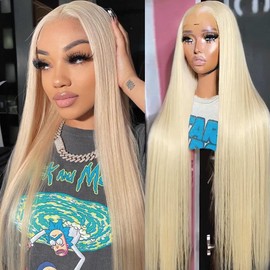dorbess 613 Blonde Wig Human Hair 32 Inch 13x6 HD Lace Front Wig Straight Human Hair Wigs For Women Transparent Lace Frontal Wigs Pre Plucked With Baby Hair(613 Blonde Wig, 32 Inch)