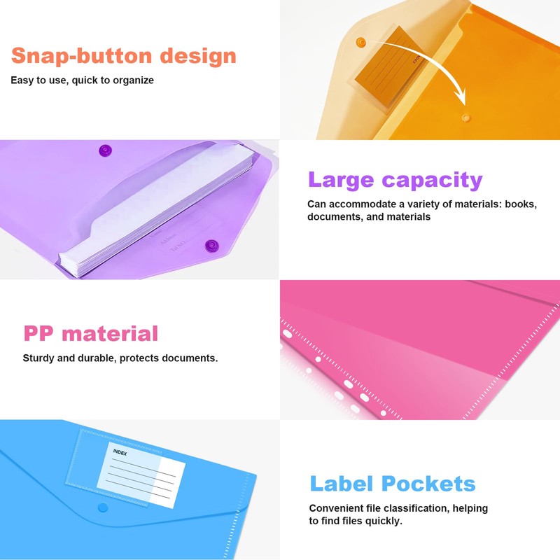 muhogxio Document Folder A4 for Filing - Pack of 12