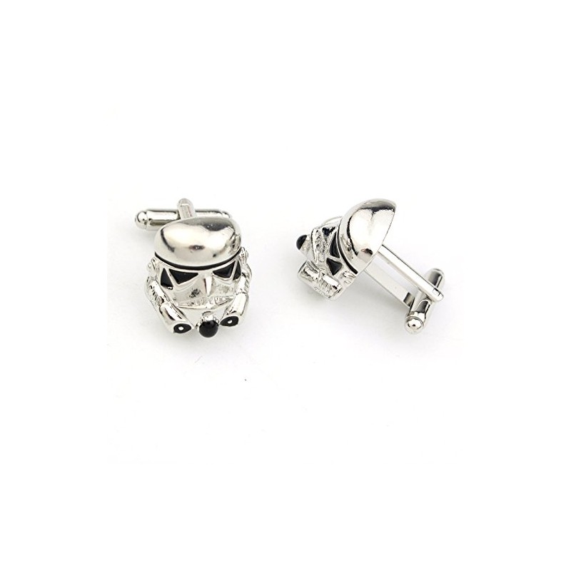 Men's Storm Trooper Clone Trooper Silver & Black Cuff links