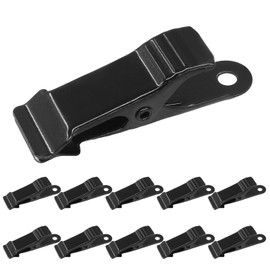 Cjueiom 10Pcs Mini Spring Clamps, Small Alligator Clips 1/2 Inch Wide, Crocodile Clamps Mini Clips for Work Crafts Wire Photo Curtain Crafts, Black