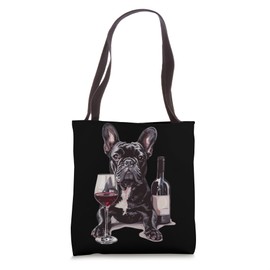 French Bulldog Wine Tote Bag