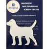 DCentral Medium Size Dog Flexible Screen Magnet Double-Sided. Safety White-Easier