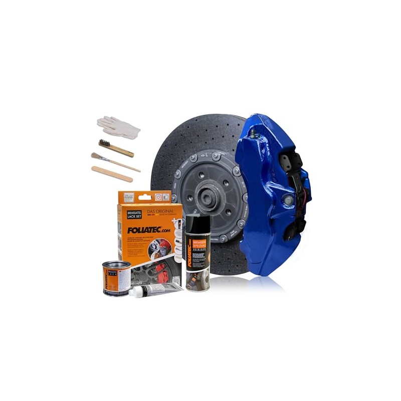 Foliatec 2196 Brake Caliper Lacquer Set - Performance Blue Glossy