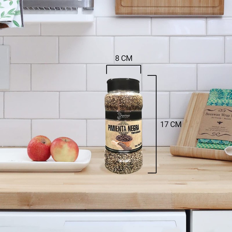 Pontino Pimienta negra triturada, 320 g