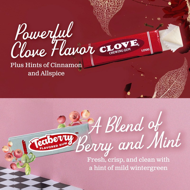 Gerrit's 20 Count Variety Gum Pack - Clove, Beeman's, Teaberry,