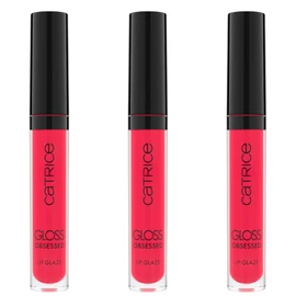 Catrice Gloss Obsessed Lip Glaze, No. 030, Pink, Glossy, Radiant Fresh, Vegan, Alcohol-Free, Preservative-Free, Paraben-Free, Pack of 3 (3 x 2.5 ml)