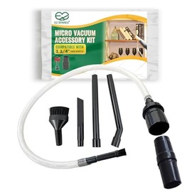 EZ SPARES Vacuum Crevice Attachment Kit,Micro Cleaning Tools for Keyboard,Crevice,Car,Vents & Tight Spaces,Compatible with Most Universal 1-1/4 Inch Hose Vacuums,Computer Cleaning Kit,All in Kit