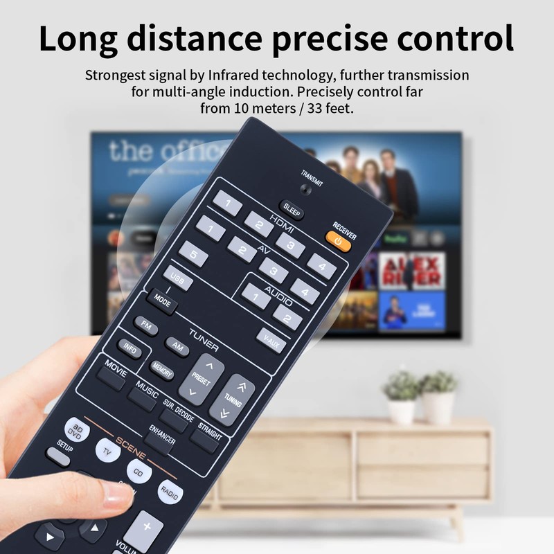 RAV463 Remote Control Replacement fit for Yamaha Home Theater AV