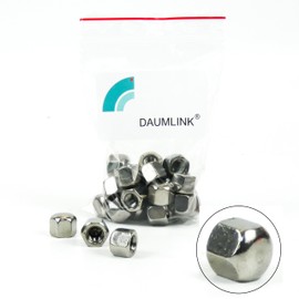 DAUMLINK® Cap nut, low shape DIN 917, material V2A stainless steel (25 pieces) for screw look and against injury, dirt and damage (M8)