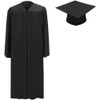 Black Cap and Gown with Lustrous Finish, Renowned Quality &