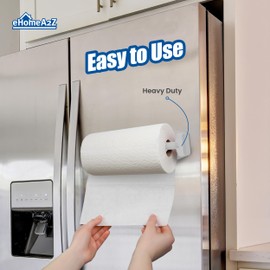 EHOMEA2Z Magnetic Paper Towel Holder Heavy Duty Steel Refrigerator Kitchen Fridge Bar Grill BBQ RV (White, 1)