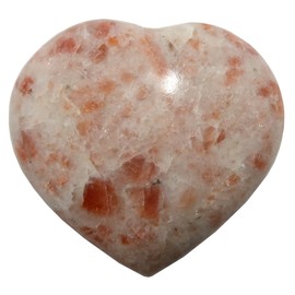Satin Crystals Sunstone Heart My Love is Bright Healing Crystal 2.0-2.25 Inches