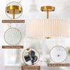 Bargeni Semi Flush Mount Ceiling Light Fixture,12.5 inch Drum Flush