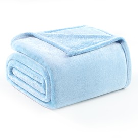 Exclusivo Mezcla Fleece Blanket Twin Size for Bed, Super Soft and Warm, All Season Use, Cozy, Plush, Lightweight, 150x200 CM, Ice Blue