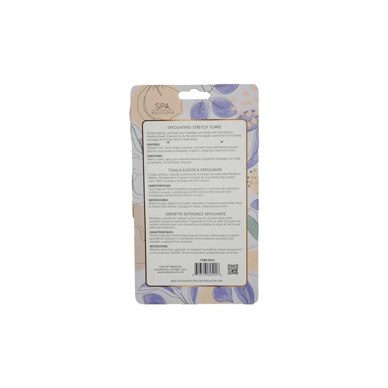 CALA - toalla elástica de baño exfoliante (color rosa)