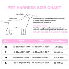 Feycig Dog Harness for Small Dogs, Anti-Pull Adjustable, Reflective Harness, Breathable, Soft, Mesh Harness, Dog Lightweight Puppy Harness, Chest Harness with Handle (Pink, Medium)