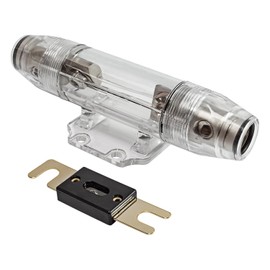 tomzz Audio 5800-033 ANL Fuse Holder Satin Nickel for Cables up to 50 mm² with 80A ANL Fuse