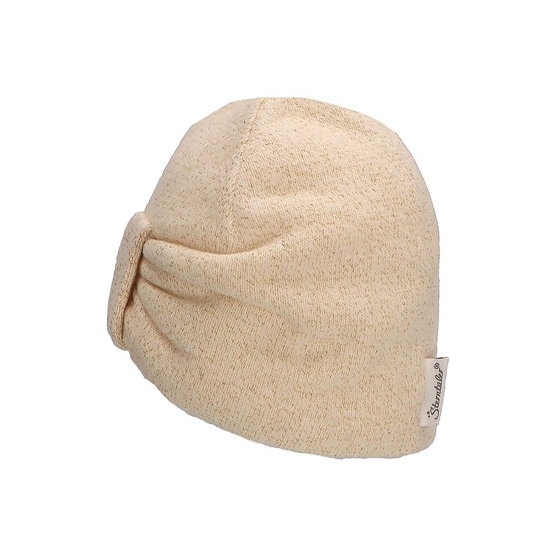 Sterntaler Girls' Beanie Lurex Hat, natural