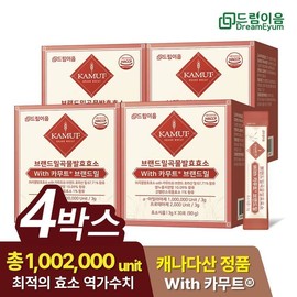드림이음 Kamut Enzyme Brand Wheat Grain Fermentation Enzyme 3g x 120 packets, 4 month supply / 카무트 효소 브랜드밀 곡류 발효효소 3g x 120포 4개월분