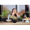 Capi Europe - Flower Pot Ball Groove Black & Gold