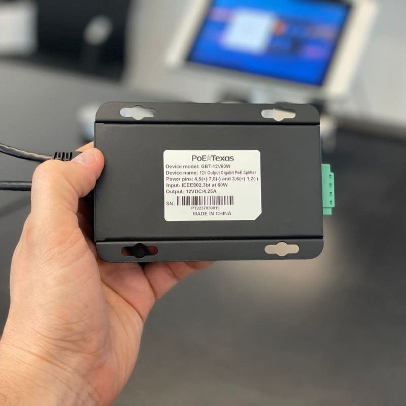 PoE Texas GBT-12V60W | IEEE 802.3bt POE++ to 12 Volt
