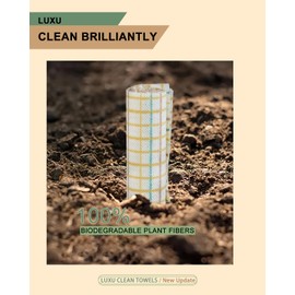 LUXU Reusable Cleaning Wipes,Dry Multi-Use Reusable Cloths,60 Count,Heavy Duty Reusable Cleaning Cloths,Domestic Cleaning Towels,Biodegradable Dish Paper Towels