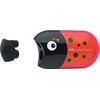 FABER-CASTELL 205258 Double Pencil Sharpener Beetle with Eraser, 5 Sharpeners