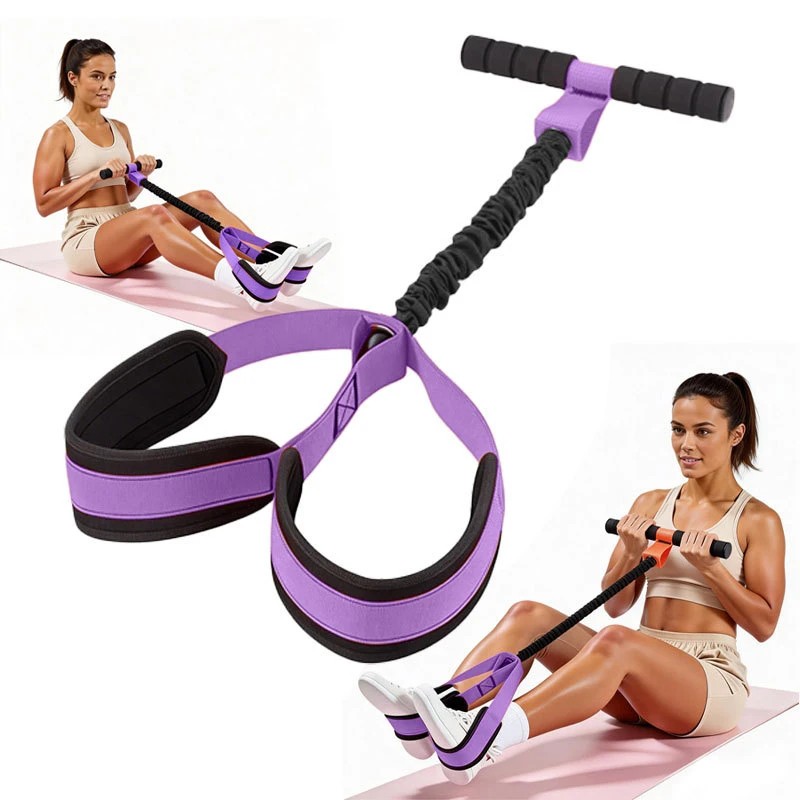 Pedal Resistance Band with Handles for Full-Body Home Workout –