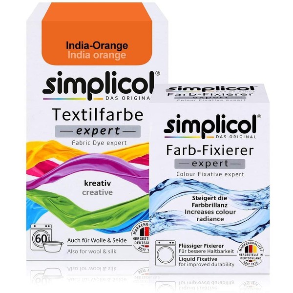 Simplicol Expert Textile Paint + Colour Fixer Combo Pack