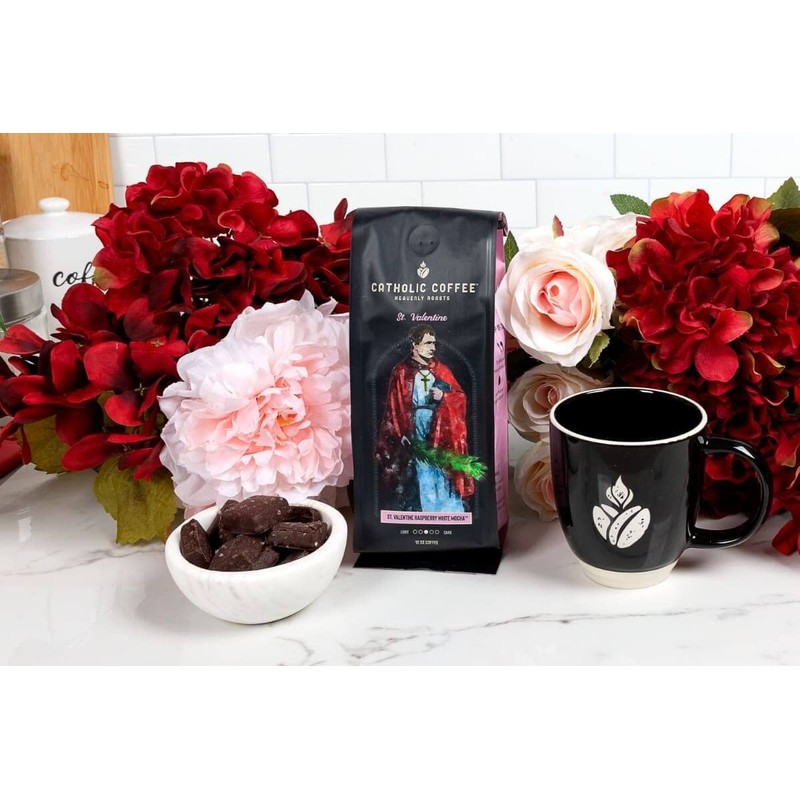 St. Valentine Raspberry White Chocolate 12 ounces Catholic Coffee (Ground)