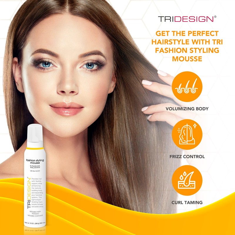 TRI Fashion Styling Mousse - Wavy Hair Volumizer & Curl