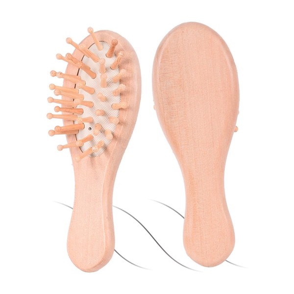 Gatuida Natural Beech Wooden Paddle Hair Brush Ergonomic Scalp Massage