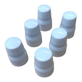 6 Radiator Caps - Tidy Up Radiator Valves - Simply Push On White