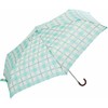 Folding Umbrella, 21.7 inches (55 cm), Windproof Ribs, Madras Check