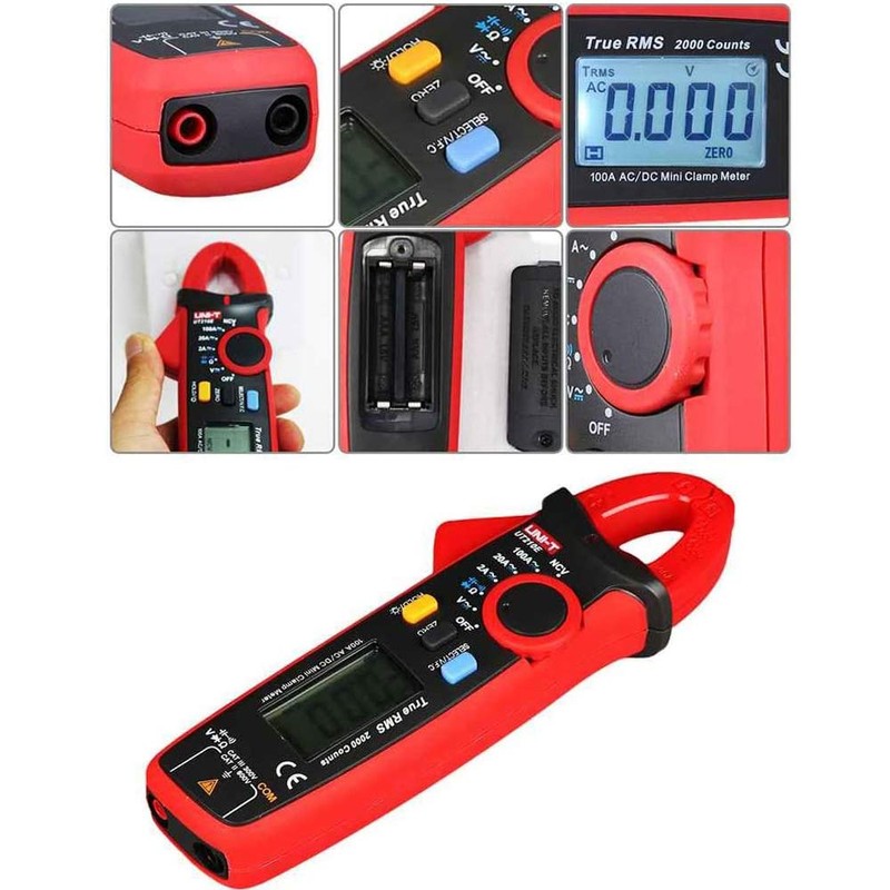 Digital UT210E/UT210D 100Amp 600V AC DC Clamp Meter Multimeter True