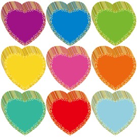 Seajan 108 Pcs Confetti Heart Cutouts for Classroom 3.5 Inch Bulletin Board Paper Heart Cutouts Chalkboard Decor Assorted Colors Love Accent for DIY Kids Craft School Projects Rustic Party Supplies