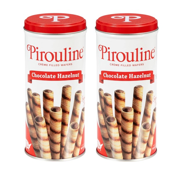 Cream De Pirouline Chocolate Avellana Obleas artesanales enrolladas 3.2 oz – 2 latas